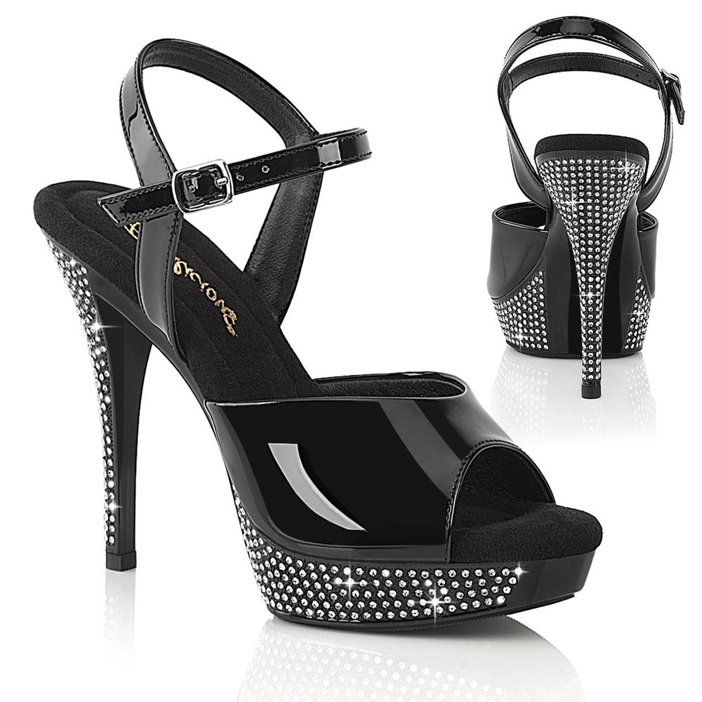 Fabulicious - ATHENA509 Sandaal met enkelband - Zwart
